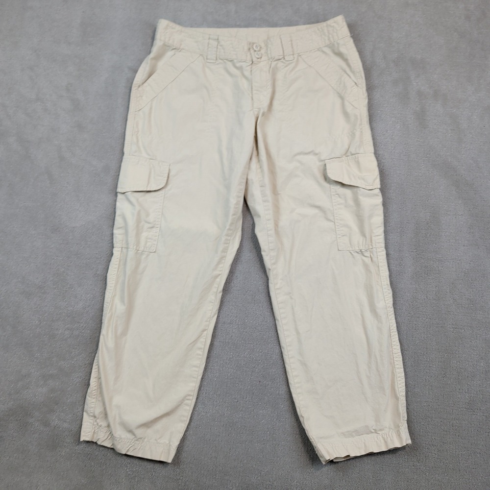 London Jean Y2K Cargo Pants 8 Beige Cotton Utility Gorpcore Streetwear Pant